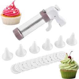 Koekjespers - Koekjesmachine Bakapparaat - Zelf Koekjes Maken - Met 13 Schijven - 22 x 14.5 cm - Wit — thumbnail 1