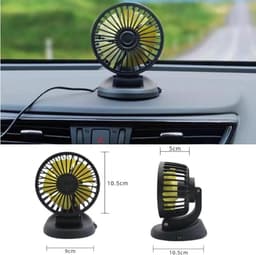 Autoventilator, 360 graden draaibaar, 12 V sigarettenaansteker, autokoelventilator voor dashboard, mini-tafelventilator, ventilator, zuignap, kleine ventilator voor vrachtwagen, SUV — thumbnail 4
