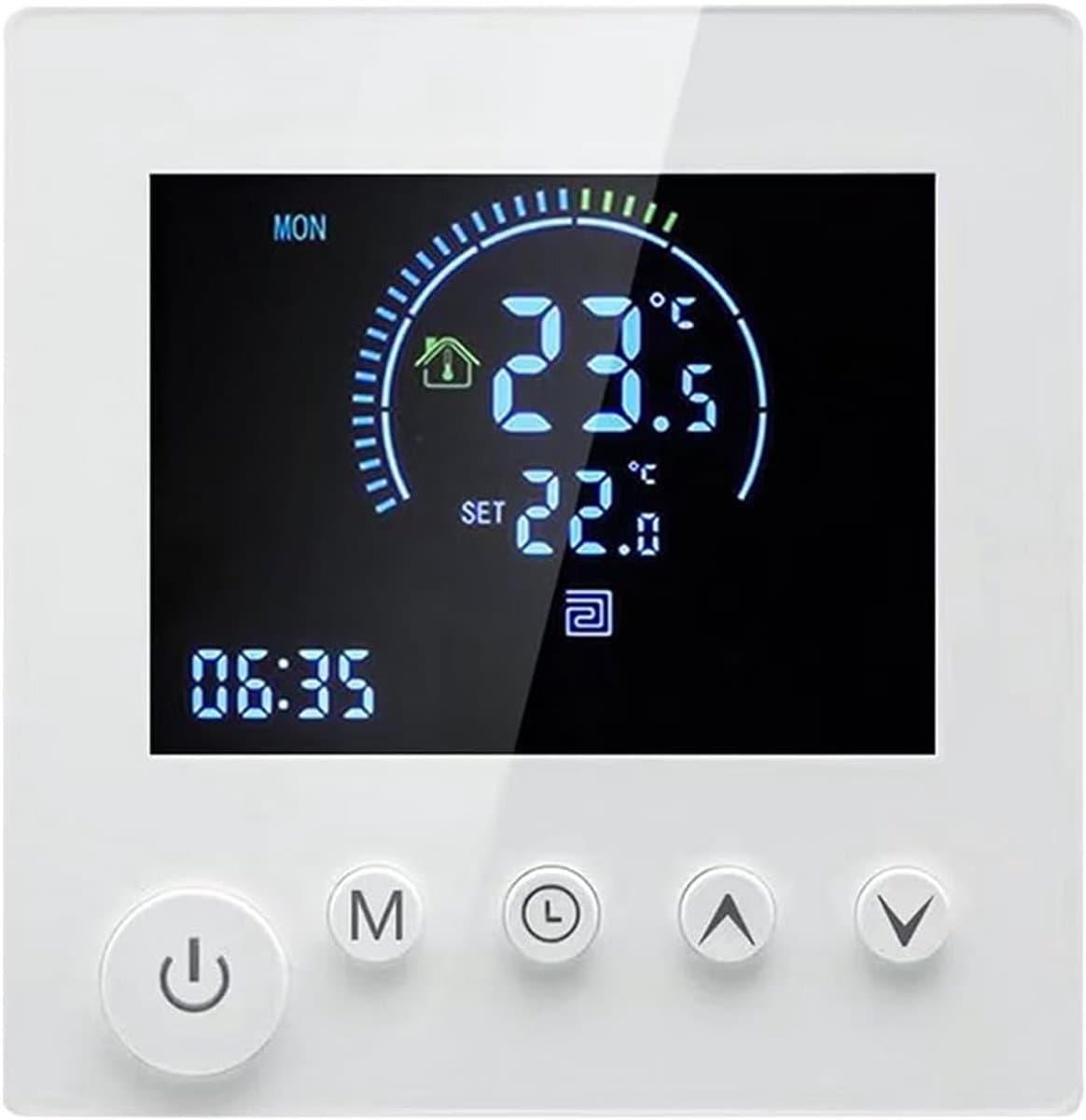 Digitale Thermostaat - Temperatuurregelaar - Comfort Thuis - Programmeerbare Planning - 86 x 86 mm - Wit — afbeelding 1