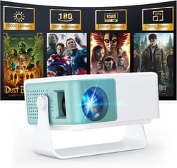 Mini Beamer HD 720P – Full HD Ondersteuning – Automatische Keystone – WiFi – Bluetooth – Draagbare Projector voor Home Cinema, Gaming en Presentaties — thumbnail 1