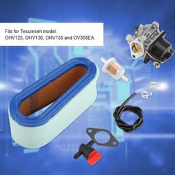 Carburateur Kit - Inclusief Brandstoffilter - Luchtfilter met Voorfilter - Afdichting - Brandstofleiding - Eenvoudige Installatie - Grasmaaier Carburateur — thumbnail 3