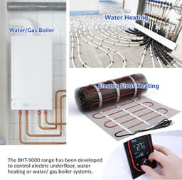 Slimme Thermostaatknoppen - Programmeerbare Regelaar - Waterverwarming Instellen - WiFi Bediening - 86x86mm - Zwart — thumbnail 3