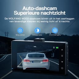 SnelShoppen - Dash Cam Voor en Achter 2.5K, 3.0" LCD, Super Nachzicht, Loopopname, G-sensor, 170° Groothoek HDR, Parkeerbewaking — thumbnail 5