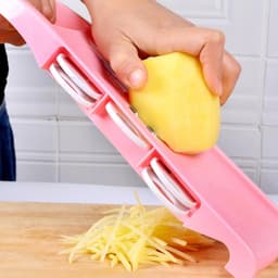 Groente Hakker - Keukenmachine Snijder - Maaltijden Bereiden - Anti-slip Grip - 32x11x13 cm - Blauw — thumbnail 2