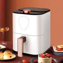 Luchtfriteuse - Heteluchtoven Elektrische Oven - Gezond Frituren - 360° Rapid Thermal Cycle - 5 Liter - Wit — thumbnail 5