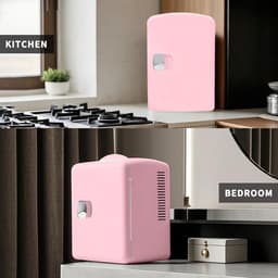 Mini Koelkast - Persoonlijke Koeler - Dranken Koelen - Stil Werking - 4 Liter - Roze — thumbnail 5
