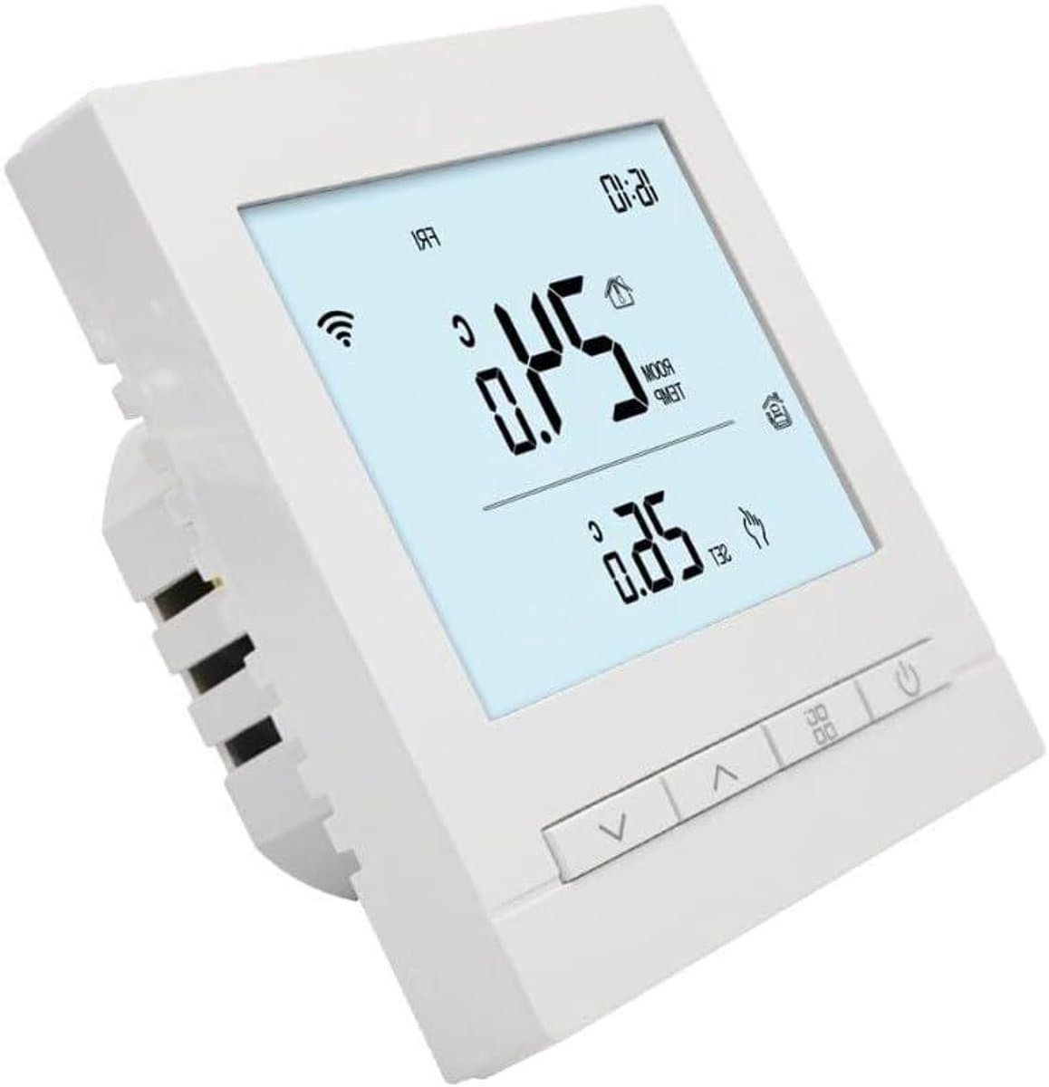 Slimme Thermostaat - Vloerverwarming Regelunit - Comfort Verwarmen - App en Spraakbesturing - 8.5 x 8.5 cm - Wit — afbeelding 1