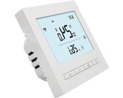 Slimme Thermostaat - Vloerverwarming Regelunit - Comfort Verwarmen - App en Spraakbesturing - 8.5 x 8.5 cm - Wit