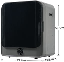 Innovastore Wandmodel mini wasdroger - Wasdroger - Afzuigdroger - Meervoudig filtersysteem - 5 wasprogramma's - 830W - RVS - Zwart — thumbnail 3