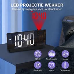 Fokelyi - Wekker - Wekker met Projectie - Digitale wekker - Wekker Kinderen - Projectie op plafond of muur - Klok projectie — thumbnail 5