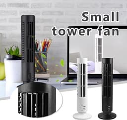 Draagbare luchtkoeler - Mini-koeltorenventilator - Stille werking - Wit - Persoonlijke koeling - USB-desktopairconditioner - Geschikt voor... — thumbnail 3