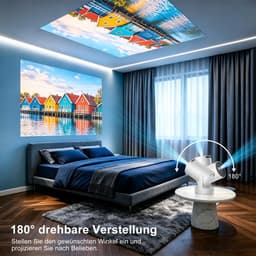 Mini Beamer - Draagbare Projector - 4K en 1080P Ondersteuning - Android 14.0 Smart TV - Voor Thuis en Buiten — thumbnail 5