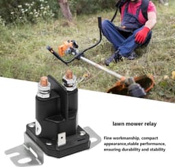 Startrelais Grasmaaier - Motoronderdeel - Motor Starten - 12V Solenoïde - 6x6x8 cm - Zwart — thumbnail 2