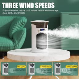 Mobiele airconditioning - mini-airconditioning - luchtkoeler, kleine airconditioning, draagbare airconditioner, wit [Energieklasse A+] — thumbnail 4