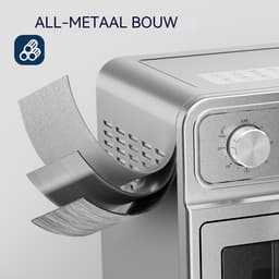 ROUNY Airfryer 4,5 L – Heteluchtfriteuse 1450 W met Kijkvenster – 8 Automatische Programma’s – Waterinjectiefunctie – Kinderslot – 80-200 °C — thumbnail 4