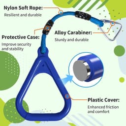 6 stuks klimringen voor kinderen, outdoor, indoor, ninja-ringen om op te hangen, belastbaar tot 160 kg — thumbnail 5