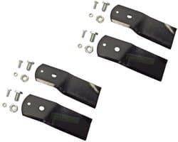 Messen 4 x 17 cm - Gecertificeerd Staal - Scherp en Uitgebalanceerd - Compatibel met Stiga - Set van 2 - Inclusief Schroeven en Moeren - Grasmaaierbladen