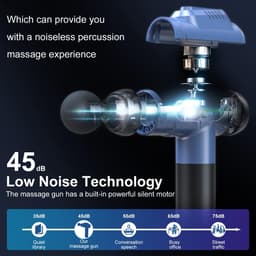 SnelShoppen - Massagepistool Deep Tissue voor spierontspanning, 99 snelheden, elektrisch handheld massageapparaat met 6 verwisselbare hoofden, Type-C — thumbnail 3