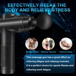 Massage Gun Professioneel - Percussie Massageapparaat met 30 Snelheden - Stil Ontwerp met LCD Touchscreen - 10 Massagekoppen voor Schouders, Rug, Spieren en Lichaamsontspanning — thumbnail 3