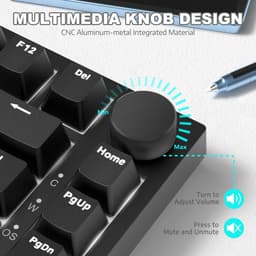 Ajazz AK820 – Mechanisch Toetsenbord 75% – Bedraad USB-C Gaming Keyboard – Hot Swap – Compact QWERTY – 82 Keys – Zwart — thumbnail 4