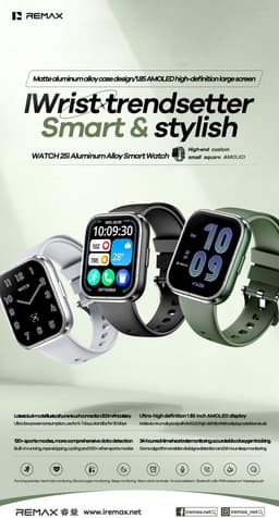 Remax WATCH25i - Smartwatch - Aluminium behuizing - Wit — thumbnail 3