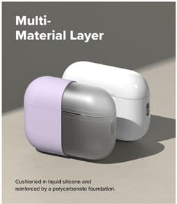 Ringke Silicone Hoesje Geschikt voor Apple AirPods Pro 3 - Siliconen Cover - Karabijnhaak - Case Paars — thumbnail 3