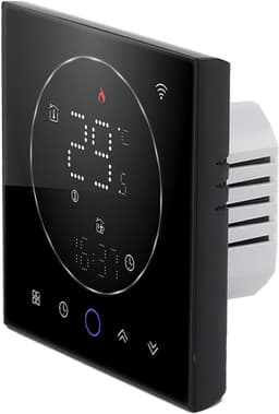 Slimme Thermostaat - Verwarming Regelaar - Energie Besparen - Wekelijkse Programmering - AC95~240V - Zwart — thumbnail 1