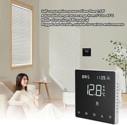 Digitale Thermostaat - Slimme Regelaar - Energie Besparen - Wifi App Bediening - 5-45°C Bereik - Wit — thumbnail 4