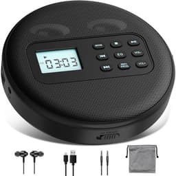 Draagbare cd-speler met luidspreker, lcd-achtergrondverlichting en AUX-ingang. Ondersteunt cd-, mp3- en usb-weergave en is geschikt voor luisterboeken, muziek, studeren, gebruik in de auto en op reis. — thumbnail 1