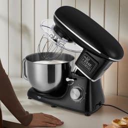 Keukenmachine - Mixer Deegmachine - Brood Koekjes Cakes - LCD Display 6 Snelheden - 6.5 Liter - Zwart — thumbnail 5