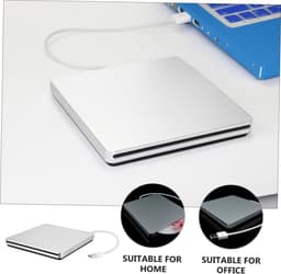 Externe DVD Brander - CD ROM Station - Bestanden Branden - Snelle Gegevensoverdracht - 5.58 inch - Zilvergrijs — thumbnail 5