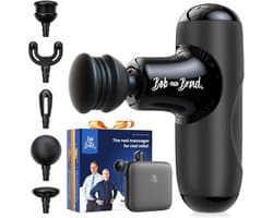 Mini Massage Gun - Draadloos Massagepistool - Diepe Spiermassage - USB-C Oplaadbaar - Brushless Motor - Inclusief Reisetui - Compact - Voor Rug - Schouders - Nek - Benen - Sport en Herstel - Zwart