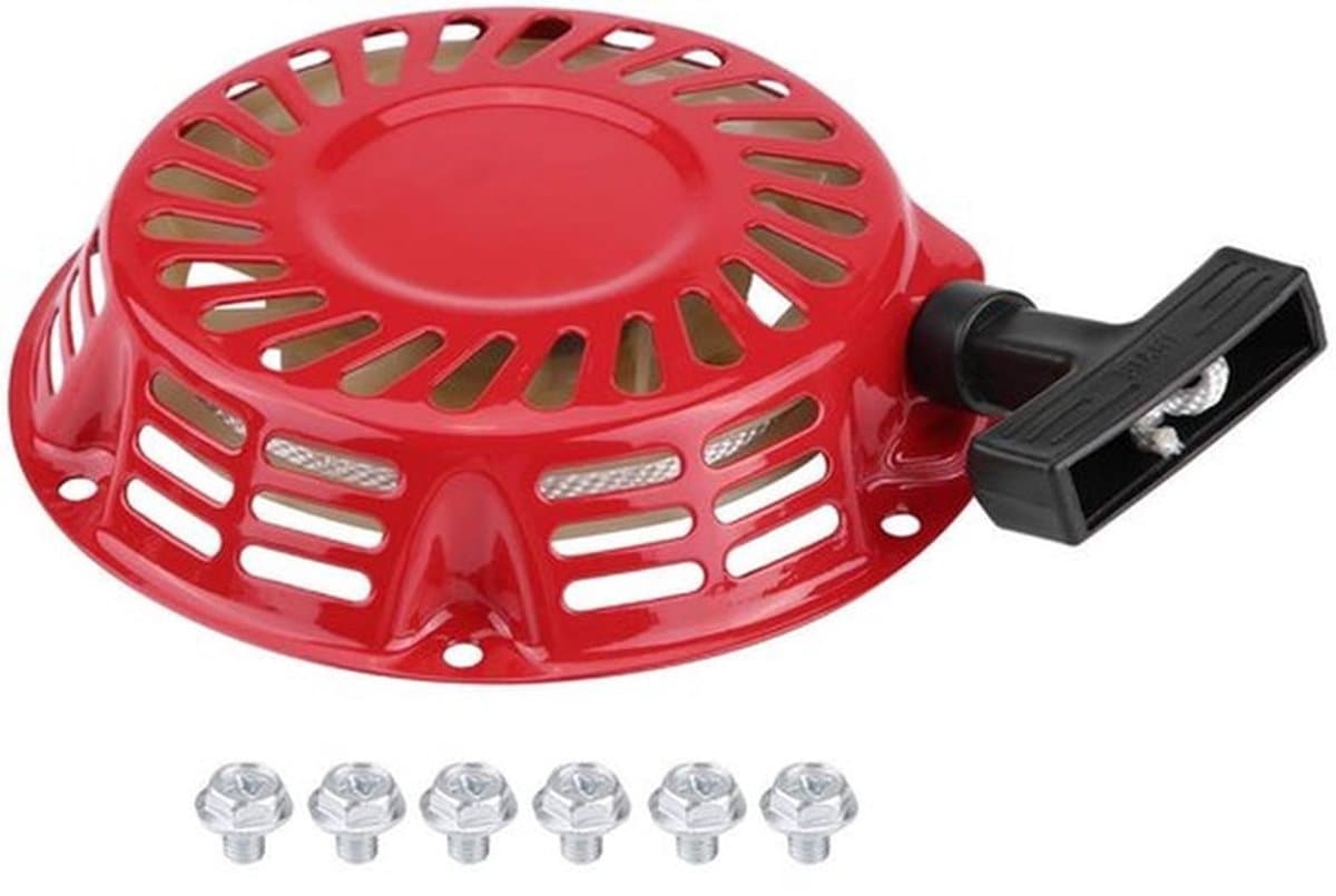 Dailygoods- Terugslagstarter voor 2KW 168F Benzinegenerator - Hoogwaardig Metaal - Eenvoudige Installatie - Schokbestendig - Laag Geluidsniveau - Inclusief Schroeven - Startmotor — afbeelding 1