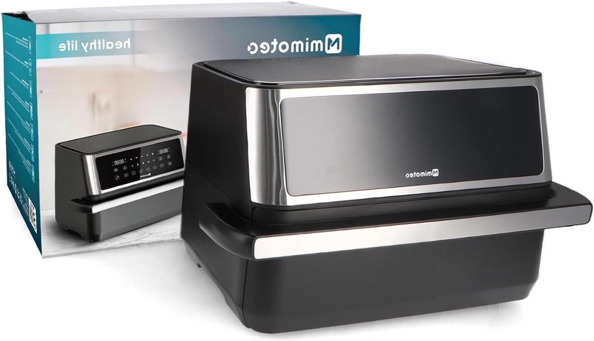 Dubbele Airfryer - Heteluchtfriteuse Airfryer - Gezond Koken - Twee Bakken - 11 Liter - Zwart — afbeelding 1