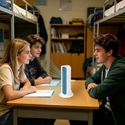Bladloze torenventilator - Torenventilator voor de slaapkamer - Draagbare, oplaadbare ventilator met drie windsnelheden - Persoonlijke koelventilator - Geschikt voor kantoren, woonkamers, slaapkamers, bureaus en nachtkastjes - Wit - 77,4*314,1*82 mm — thumbnail 2
