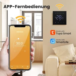 Slimme Thermostaat - Verwarmingsthermostaat Kamerthermostaat - Waterverwarming Regelen - App & Spraakbesturing - 100-240V 3A - Wit — thumbnail 5