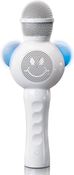 Lenco BMC-060WH - Karaoke microfoon met Bluetooth, Micro-SD kaart en AUX-uitgang - Ingebouwde Stemvervormer en LED Verlichting - Wit — thumbnail 2
