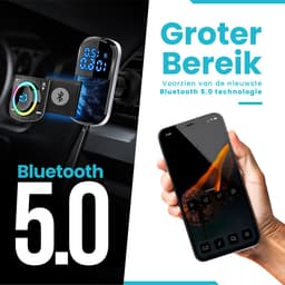 DINTO® Bluetooth FM Transmitter BC71 - Auto Lader - Bluetooth Receiver — thumbnail 4