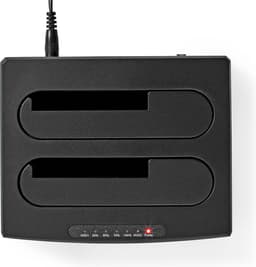Nedis Docking Station voor Harde Schijf - USB 3.2 Gen1 - USB Type-A - 2 Schijven - 2.5 / 3.5 " - Kaartlezer - Docking - Desktop — thumbnail 3