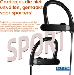 Sport Oordopjes - Draadloos - Hardlopen - Bluetooth Oortjes - Waterdicht - Oortjes Met Draad en Microfoon — thumbnail 5