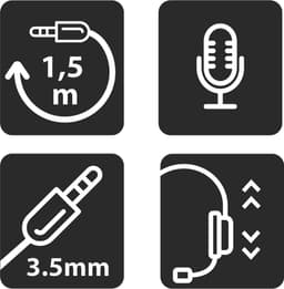 Q-Link koptelefoon – met microfoon – bedraad – 3.5 mm – zwart — thumbnail 4