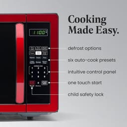 Magnetron Oven 1.1 Cubic Foot 1000 Watt - Metallic Rood — thumbnail 3