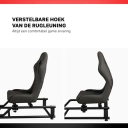 REBBLERS® SIMR 1000 Sim Racing Cockpit - Verstelbare Racestoel van Formula naar GT/Rally - Race Simulator - Zwart — thumbnail 2