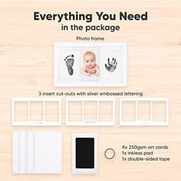Baby Handprint en Voetafdruk Set met Fotolijst voor Newborns - Gemakkelijke Clean Touch Ink Pad — thumbnail 3