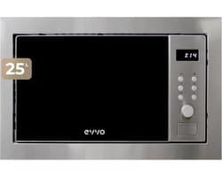 Inbouw Magnetron met Grillfunctie 25L Digitaal RVS Look