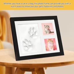Pootafdrukset voor honden en katten - 3D gipsafdruk met fotolijst voor landelijke decoratie — thumbnail 3