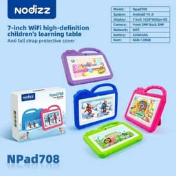 Nodizz Npad708 Purple Kids Tablet | 7 Inches Android Smart Child Education Allwinner Wifi Mini Laptop Tablet Pc — thumbnail 2
