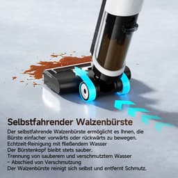 De Warenloods - Draadloze Nat Droog Stofzuiger - Alleszuiger - Vloerreiniger- Vacuüm Cleaner - Met Dweilfunctie - Zonder Zak - Wireless - Werktijd 45 minuten - Smart LED Display — thumbnail 5