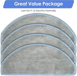 (4 PCS) Q052020 Q0120 Y0140 Vervangende Dweilpads geschikt voor iRobot Roomba Vacuum 2 Essential Robot Combo Robotstofzuiger en Dweil Y0140 Y0110 Q011 Q0120 Dweildoeken Accessoireset — thumbnail 4