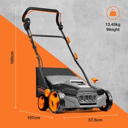 Elektrische Graskrachtborstel 1800W - Kunstgras Stofzuiger & Veegmachine met 45L Opvangzak, 5 Hoogte-instellingen en 380mm Werkbreedte — thumbnail 3